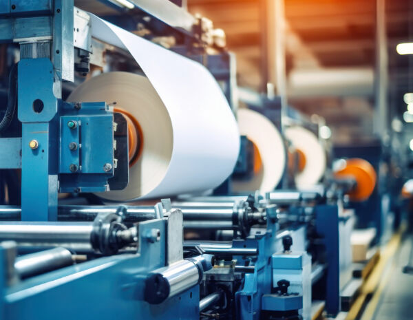 Factory for the production of paper and cardboard